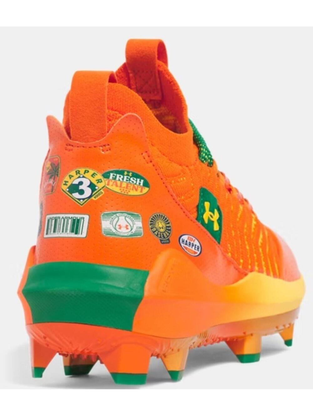 $120 Under Armour Harper 9 Pro TPU LE Bring the Juice Men 14 Baseball Cleats - Picture 8 of 11